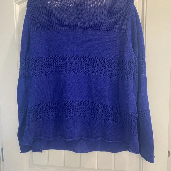 New Chelsea & Theodore Long Sleeve cobalt royal  blue  knit Sweater size xxl - Picture 2 of 7